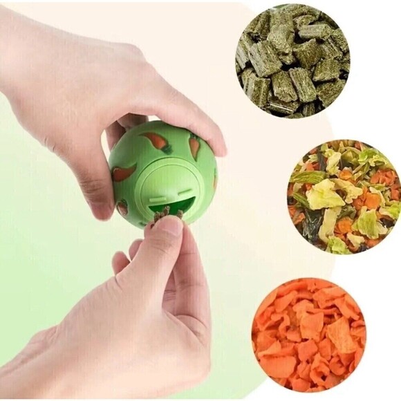 Guinea Pig Bundle Small Pet Hide Boy Blue Felt Tent Snuffle Mat And Treat Ball - Picture 9 of 9